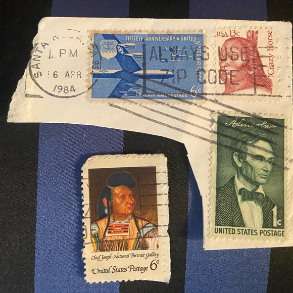 Other - VINTAGE US POSTAGE STAMPS fea CRAZY HORSE, CHIEF JOSEPH AND LINCOLN
